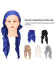 2018 nowy kobiety głowy Wrap Turban kapelusz eleganckie satynowe indie czapka muzułmańska siatkę na włosy Chemo raka czapka czap