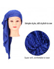 2018 nowy kobiety głowy Wrap Turban kapelusz eleganckie satynowe indie czapka muzułmańska siatkę na włosy Chemo raka czapka czap