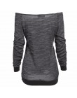 High Street czaszka drukuj Slash Neck bluza z kapturem jesień 2018 Sexy kobiety bluza z kapturem swetry z długim rękawem C79201