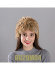 FARSARCA kapelusz z futra króliczego Handworks dzianiny futro kapelusz czapka damska lampki zimowe cienkie ciepłe 12 kolorów kob