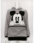 Mickey Mouse drukuj bluzy damskie kobiety z kapturem z długim rękawem bluzy kobiet dorywczo bluzy z kapturem Cartoon drukuj ślic