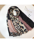 Panie nowa moda Leopard Patchwork wiskoza szalik jesień zima tłumik z pałąkiem na głowę chustki na szyję Sjaal Wrap hidżab... 18