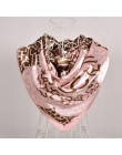 W nowym stylu wzór wężowej skóry kwadratowe chustki okłady drukowane gorąca sprzedaż kobiety różowy niebieski jedwabny szal szal