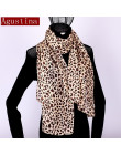 Kobiety szalik szyfonowa leopard print sjaal poncho szaliki zima hidżab szal zwierząt marki luksusowe satin poncho peleryny płas