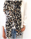2019 kobiety moda marka Leopard Dot pomponem wiskoza szalik panie druku miękka cieplej Wrap Pashminas Sjaal Muslim hidżab szalik