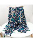 2019 kobiety moda marka Leopard Dot pomponem wiskoza szalik panie druku miękka cieplej Wrap Pashminas Sjaal Muslim hidżab szalik