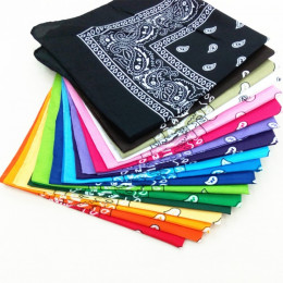 1 PC Unisex Hip Hop czarny Paisley Bandana nakrycia głowy opaska do włosów szalik szyi okład na rękę zespół Headtie plac szalik 