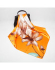 Moda szalik dla kobiet szal druku jedwab apaszka satynowa kobiet 90cm x 90cm luksusowa marka kwadratowy hidżabu szale głowy szal