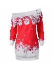 Wipalo graficzne topy święty mikołaj śnieżynka pochylać szyi sweter boże narodzenie bluza Jumper odzież wierzchnia jesień kobiet