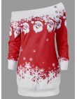 Wipalo graficzne topy święty mikołaj śnieżynka pochylać szyi sweter boże narodzenie bluza Jumper odzież wierzchnia jesień kobiet