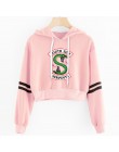 Kobiety sexy crop top bluzy z kapturem RIVERDALE Southside węża druku harajuku wiosna hot sprzedaż casual bluzy z kapturem bluzy