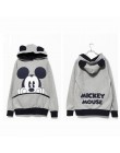 Bluza długa damska z długim rękawem myszka mickey minnie mouse szara oryginalna śmieszna zabawna miękka