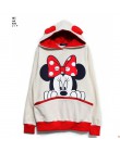 Bluza długa damska z długim rękawem myszka mickey minnie mouse szara oryginalna śmieszna zabawna miękka