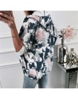 Rogi Oversize bluzy z kapturem bluza z kapturem damskie 2019 luźna bluza z kapturem bluza z kapturem bluza kwiatowy Print znosić