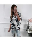 Rogi Oversize bluzy z kapturem bluza z kapturem damskie 2019 luźna bluza z kapturem bluza z kapturem bluza kwiatowy Print znosić