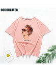 BOBOKATEER Harajuku biały T shirt kobiety Tshirt bawełna w stylu Vintage Plus rozmiar różowy kobiet koszulka damska topy Haut ko