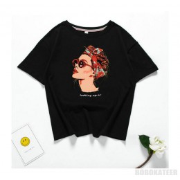 BOBOKATEER Harajuku biały T shirt kobiety Tshirt bawełna w stylu Vintage Plus rozmiar różowy kobiet koszulka damska topy Haut ko