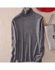 Kaszmirowy sweter dla kobiet z golfem miękki ciepły modny oryginalny z długim rękawem luźny