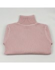GIGOGOU gruby sweter z golfem ciepłe kobiety jesień zima z dzianiny Pull Femme wysoka elastyczność miękkie kobiece swetry sweter