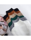 GIGOGOU jesień zima kobiety swetry sweter z dzianiny elastyczność Casual Jumper moda Slim z golfem ciepłe damskie swetry