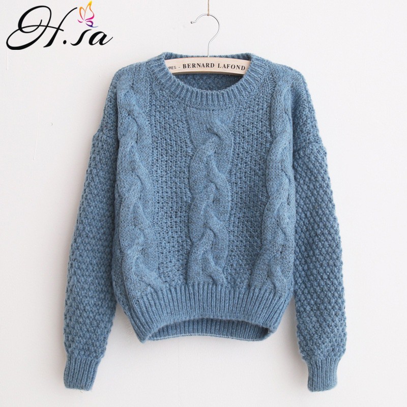 H. SA kobiet swetry ciepły sweter i swetry Crewneck moher H. SA kobiet swetry ciepły sweter i swetry Crewneck moher