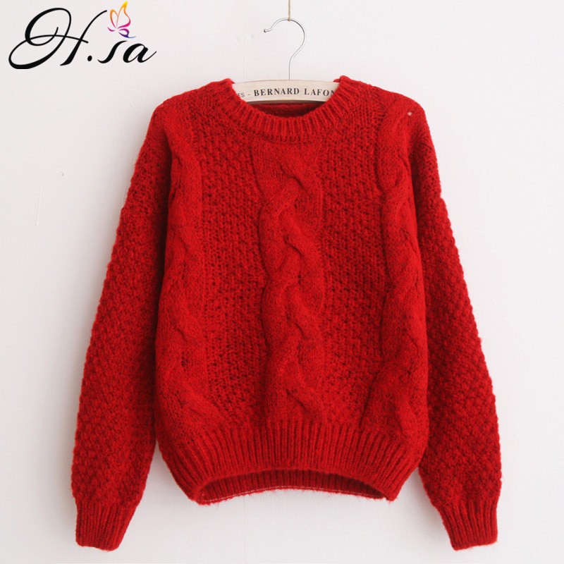 H. SA kobiet swetry ciepły sweter i swetry Crewneck moher H. SA kobiet swetry ciepły sweter i swetry Crewneck moher