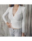 Sexy zima sweter z dzianiny V Neck sweter kaszmirowy sweter kobiet 2018 kobiety swetry i pulowery jesień sweter z długim rękawem