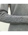 Gruby ciepły damski sweter z golfem 2019 zima kobiety swetry i pulowery sweter z dzianiny z długim rękawem kaszmirowy sweter kob