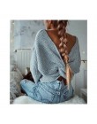 Retro 4 kolory V Neck Twisted z powrotem sweter kobiet swetry jesień swetry Casual bluzki z długim rękawem swetry z dzianiny pul