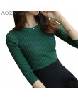 Kobiety sweter wysokiej elastyczna stałe golfem 2019 jesień zima moda sweter kobiety sweter kobiet szczupła Sexy wzrost najniższ