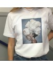 Lato nowy estetyczne koszulka sexy kwiat drukowanie Harajuku koszula z krótkim rękawem T-shirt moda na co dzień kobiet T-shirt t