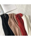 Sweter z golfem kobiet sweter i pulowery jesień 2019 koreański mody jesień zamek sweter z dzianiny kobiety wysokiej elastyczna s