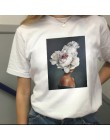 Lato nowy estetyczne koszulka sexy kwiat drukowanie Harajuku koszula z krótkim rękawem T-shirt moda na co dzień kobiet T-shirt t