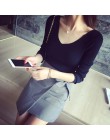 Jesień V Neck sweter z dzianiny moda damska swetry 2018 zima topy dla kobiet sweter Jumper Pull Femme Hiver Truien Dames