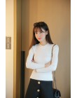 9 kolory 2019 wiosna kobiety panie z długim rękawem o szyi slim fit z dzianiny krótki sweter top femme koreański pull tight kosz