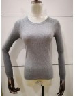 9 kolory 2019 wiosna kobiety panie z długim rękawem o szyi slim fit z dzianiny krótki sweter top femme koreański pull tight kosz