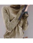 2018 kobieta aksamitne ciepłe najniższy pół sweter z golfem swetry nowa moda jesień koreański długi rękaw sweter sweter