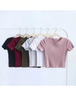 W stylu Vintage uszy z drewna O neck koszulka z krótkim rękawem 2018 nowa kobieta Slim Fit t shirt mocno tee lato Retro topy 6 k