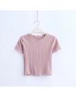 W stylu Vintage uszy z drewna O neck koszulka z krótkim rękawem 2018 nowa kobieta Slim Fit t shirt mocno tee lato Retro topy 6 k