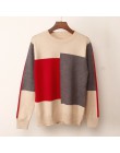 Nowy Multicolor jesień zima kobiety sweter O-Neck sweter z dzianiny góry luźne dorywczo ciepłe Femme sweter