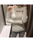 Gkfnmt Sexy off ramię sweter z dzianiny kobiety elegancki solidna skinny obcisły sweter i swetry 2018 jesień zima swetry różowy