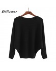 BHflutter sweter kobiety Slash Neck z dzianiny zimowe swetry topy kobiet Batwing Cashmere Casual swetry Jumper Pull Femme 2018