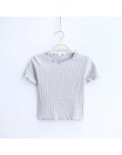 W stylu Vintage uszy z drewna O neck koszulka z krótkim rękawem 2018 nowa kobieta Slim Fit t shirt mocno tee lato Retro topy 6 k