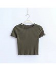 W stylu Vintage uszy z drewna O neck koszulka z krótkim rękawem 2018 nowa kobieta Slim Fit t shirt mocno tee lato Retro topy 6 k