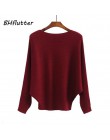 BHflutter sweter kobiety Slash Neck z dzianiny zimowe swetry topy kobiet Batwing Cashmere Casual swetry Jumper Pull Femme 2018