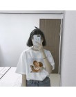 Moda Kawaii anioł drukowane 2018 kobiety koszulki z krótkim rękawem lato luźne krótki rękaw O-neck odzież codzienna Vogue Tumblr
