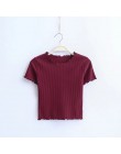 W stylu Vintage uszy z drewna O neck koszulka z krótkim rękawem 2018 nowa kobieta Slim Fit t shirt mocno tee lato Retro topy 6 k