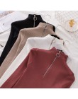 Sweter z golfem koreański kobiet swetry 2018 zima topy dla kobiet sweter jesień sweter z dzianiny sweter Pull Femme