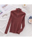 Sweter z golfem koreański kobiet swetry 2018 zima topy dla kobiet sweter jesień sweter z dzianiny sweter Pull Femme