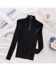 Sweter z golfem koreański kobiet swetry 2018 zima topy dla kobiet sweter jesień sweter z dzianiny sweter Pull Femme